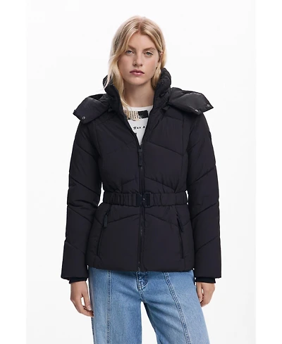 Desigual Women's Belted padded jacket