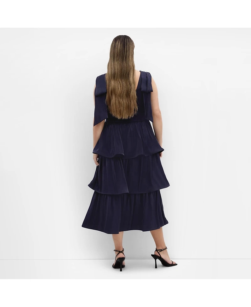 City Chic Women's Betty Bow Midi Dress