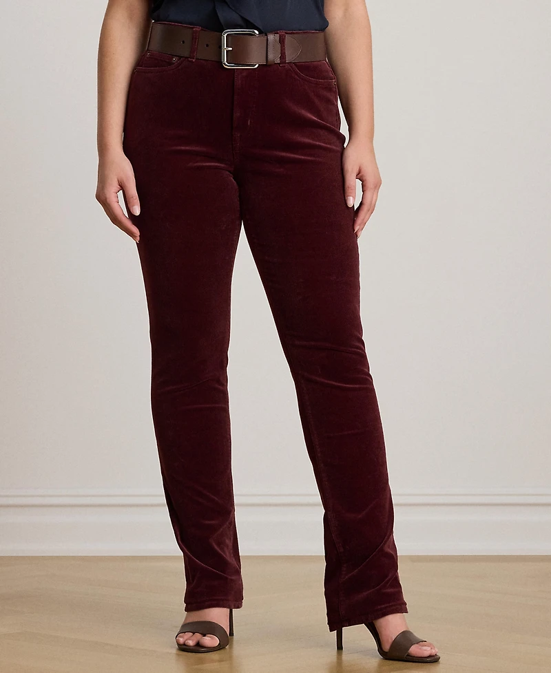 Lauren Ralph Plus Stretch Mid-Rise Straight Pants