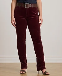 Lauren Ralph Plus Stretch Mid-Rise Straight Pants