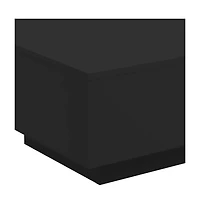Coffee Table Black Engineered Wood Low Durable Coffee Table