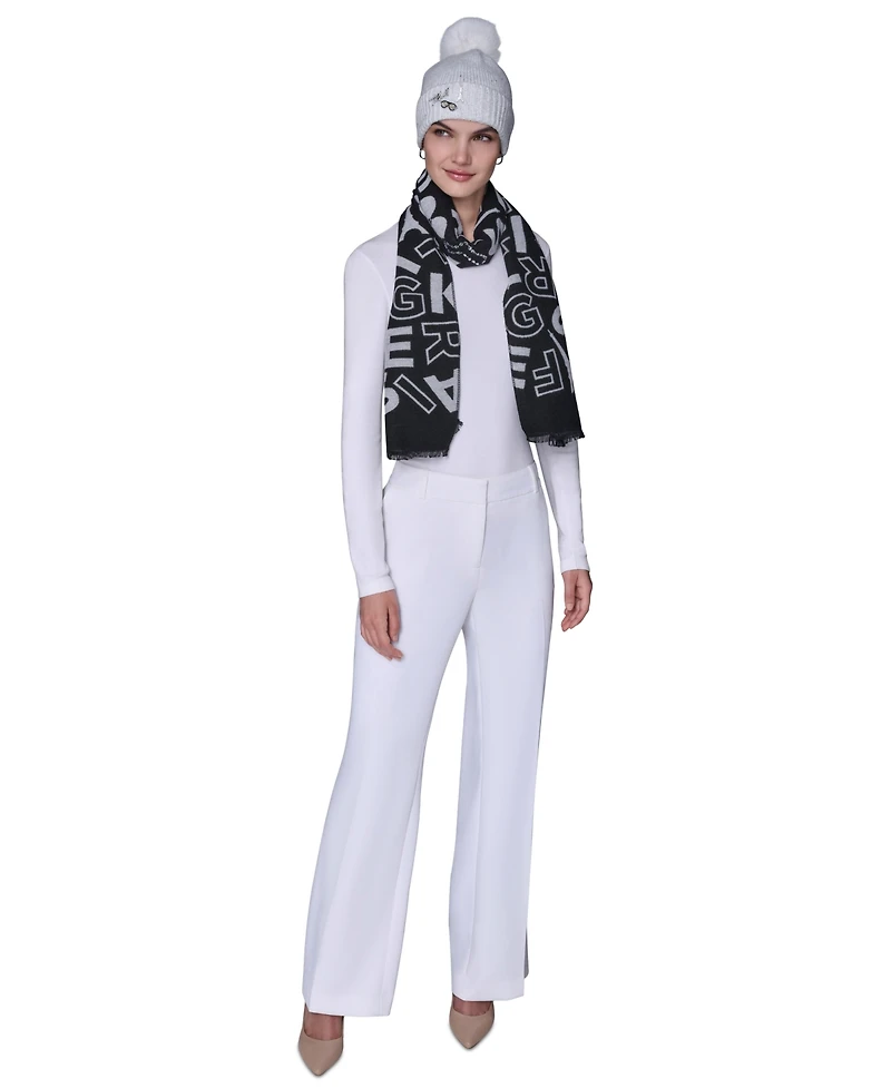Karl Lagerfeld Paris Women's 2-Piece Karl Jumble Muffler And Sequin Knit Beanie Gift Set
