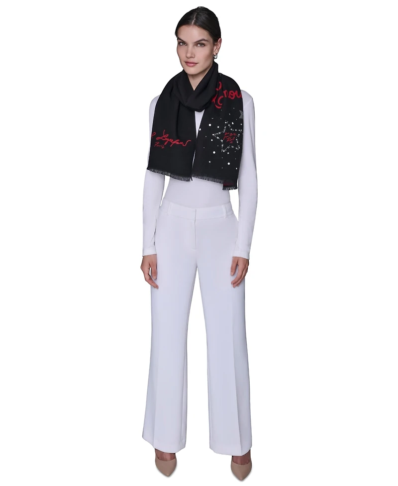 Karl Lagerfeld Paris Women's 2-Piece L'Amour Muffler And Star Power Beanie Gift Set