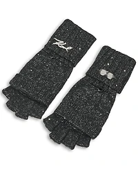 Karl Lagerfeld Paris Women's Sequin Flip Top Gloves