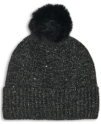 Karl Lagerfeld Paris Women's Pom Detail Beanie