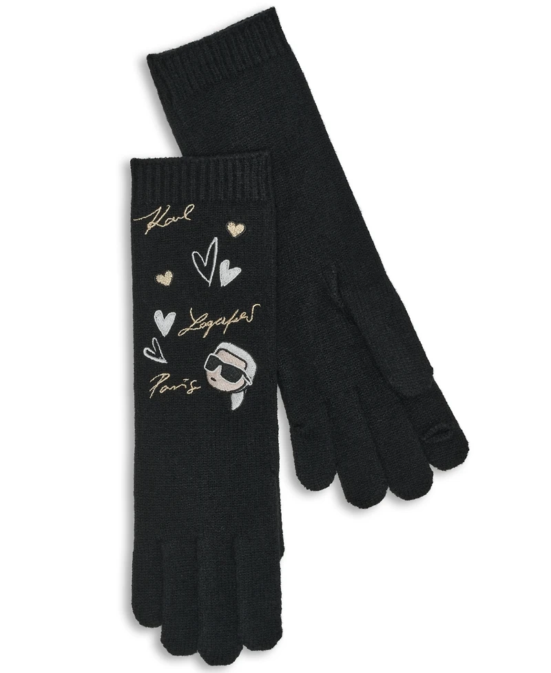 Karl Lagerfeld Paris Women's Karl Icons Tech Gloves
