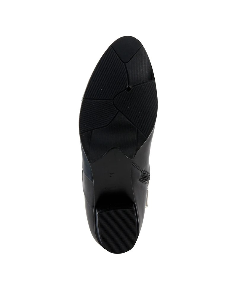 Spring Step Mayvilla Colorblock Leather Bootie with Fold-Over Cuff and Removable Insole