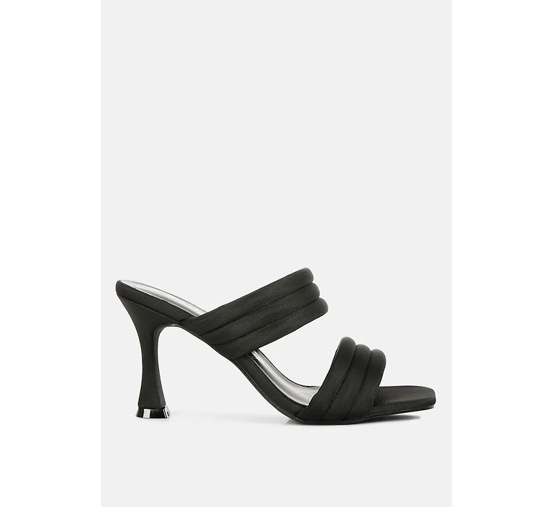 New Crush Quilted Spool Heel Sandals Women