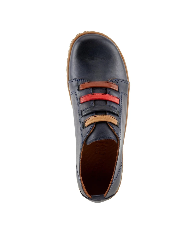 Spring Step Emmalina Leather Slip-On Shoe with Removable Insole and No-Tie Elastic Laces