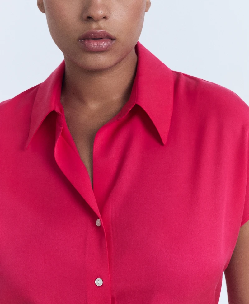 Mango Women's Lyocell Sleeveless Shirt