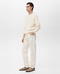 Mango Men's Cotton Braided Sweater