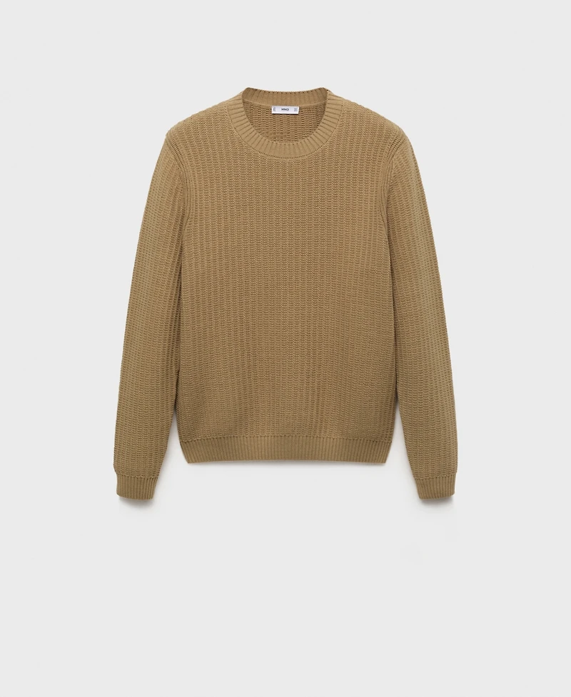 Mango Men's Cotton Knitted Sweater