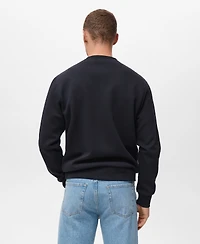 Mango Men's Regular-Fit Cotton Sweatshirt