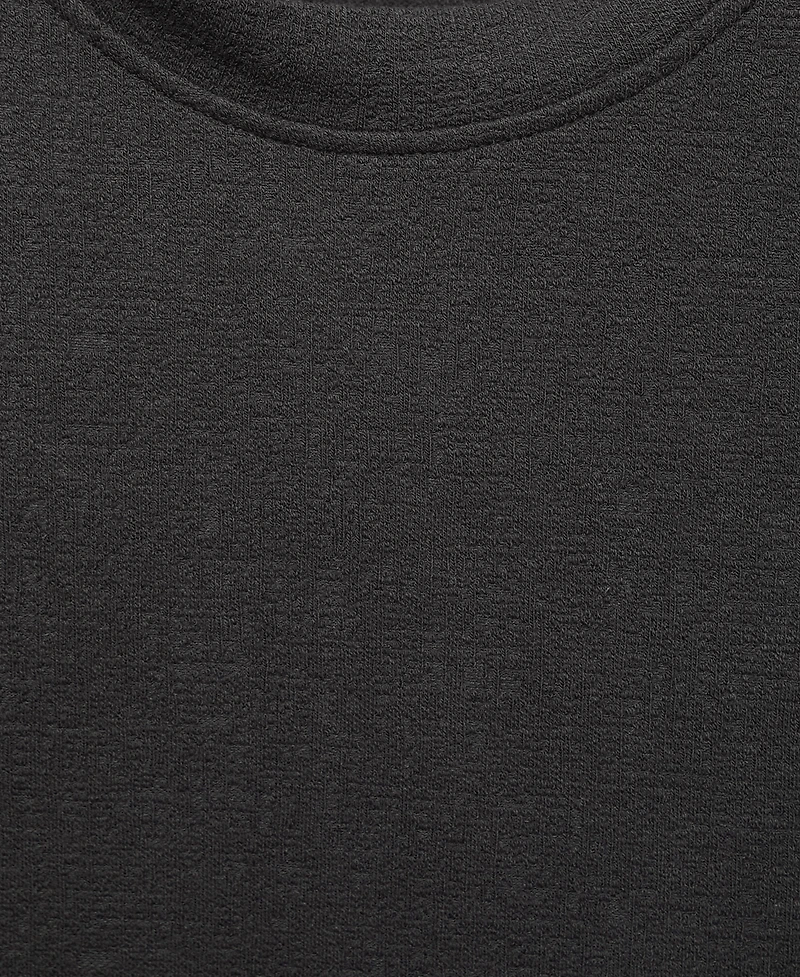 Mango Men's Textured Cotton T-Shirt