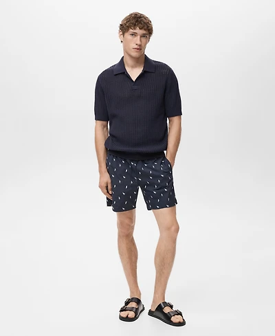 Mango Men's Seashell Print Swimsuit