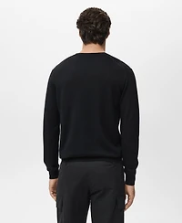 Mango Men's Merino Wool V-Neck Sweater