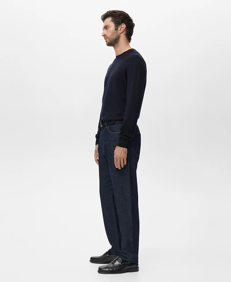 Mango Men's Wool Round-Neck Sweater