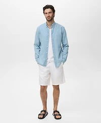 Mango Men's Regular Fit Denim Shirt