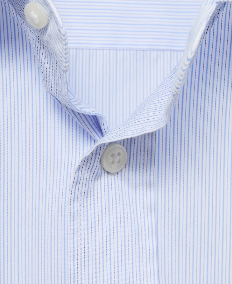 Mango Men's Regular Fit Striped Cotton Shirt