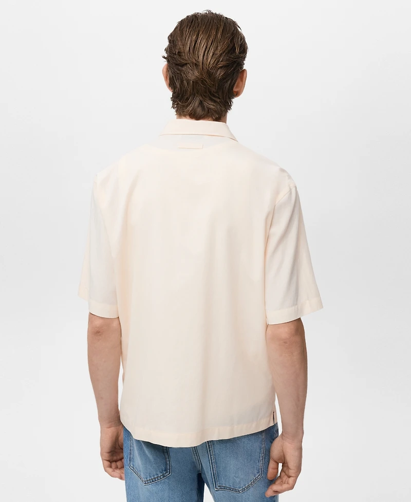 Mango Men's Regular-Fit Cotton Pocket Shirt