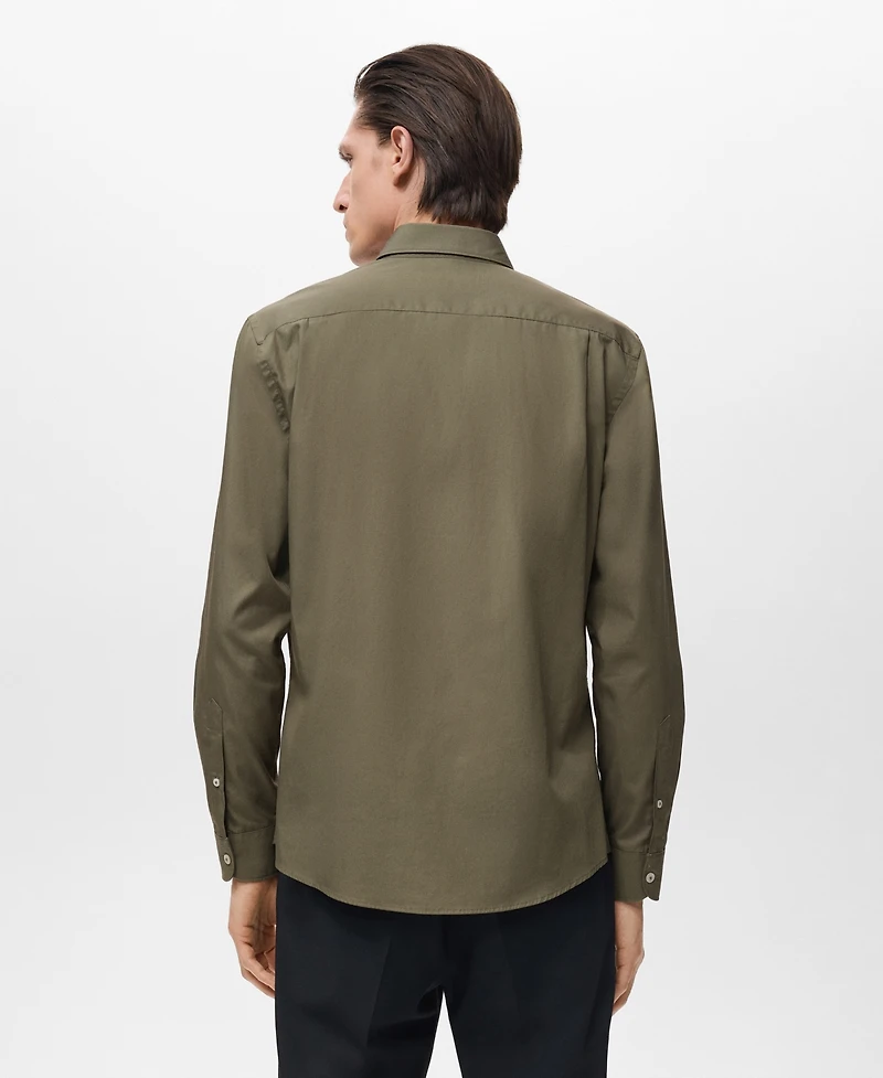 Mango Men's Regular-Fit Cotton Shirt