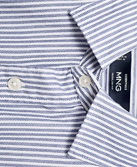 Mango Men's Cotton Kodak Striped Shirt