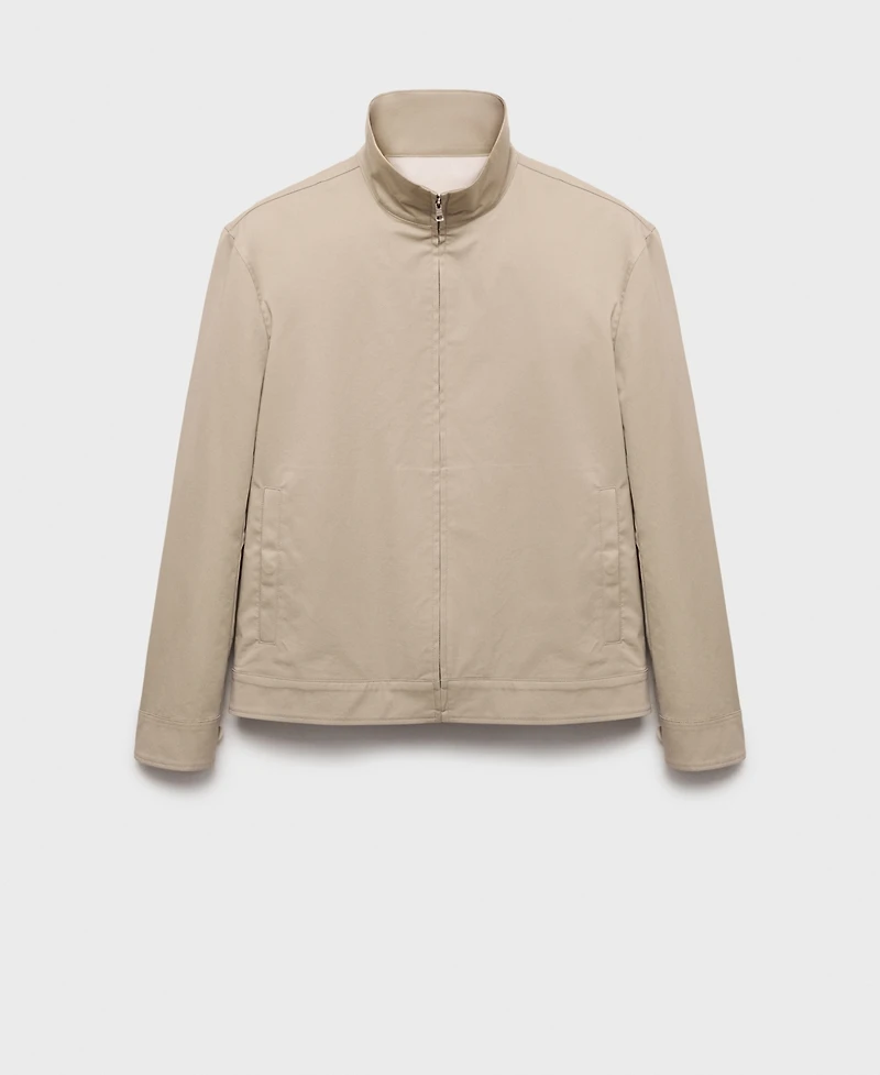 Mango Men's Zipper Cotton Jacket