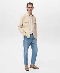 Mango Men's Pockets Lyocell Cotton Jacket