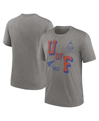Jordan Men's Heather Gray Florida Gators Blitz Roll Call Tri-Blend T-Shirt