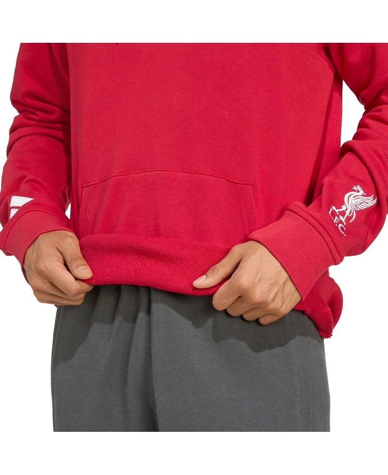 Adidas Men's Red Liverpool Us Pack Pullover Hoodie