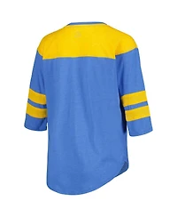 Starter Women's Powder Blue Los Angeles Chargers Fullback Tri-Blend 3/4-Sleeve T-Shirt