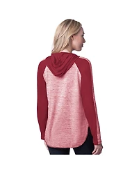 G-iii 4Her by Carl Banks Women's Crimson Alabama Crimson Tide Underdog Bling Raglan Long Sleeve Hoodie T-Shirt