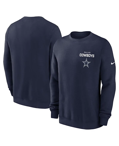 Nike Men's Navy Dallas Cowboys Primetime Club Fleece Pullover Sweatshirt