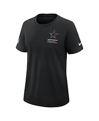 Nike Women's Black Dallas Cowboys 2025 Nfl Crucial Catch Tri-Blend Dri-fit T-Shirt