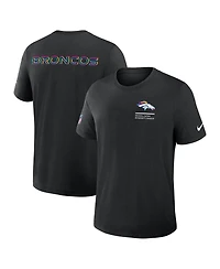 Nike Men's Black Denver Broncos 2025 Nfl Crucial Catch Tri-Blend Dri-fit T-Shirt