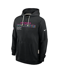 Nike Men's Black Atlanta Falcons 2025 Nfl Crucial Catch Sideline Standard Issue Dri-fit Hoodie