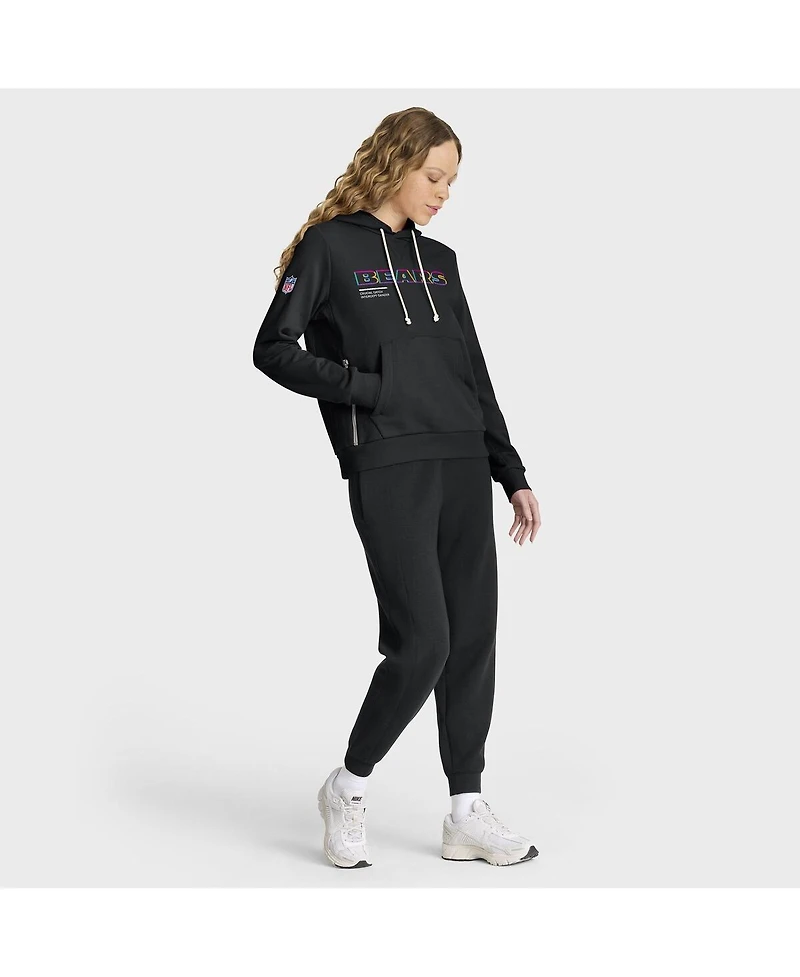 Nike Women's Black Chicago Bears 2025 Nfl Crucial Catch Sideline Standard Issue Dri-fit Hoodie