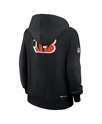 Nike Women's Black Cincinnati Bengals 2025 Nfl Crucial Catch Sideline Standard Issue Dri-fit Hoodie