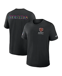 Nike Men's Black Chicago Bears Tall 2025 Nfl Crucial Catch Tri-Blend Dri-fit T-Shirt