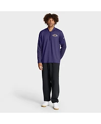 Nike Men's Purple Baltimore Ravens Sideline Dri-fit Half-Zip Pullover Sweatshirt