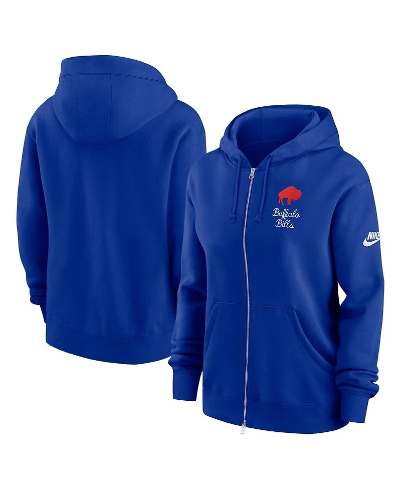 Nike Women's Royal Buffalo Bills Phoenix Rewind Full-Zip Hoodie