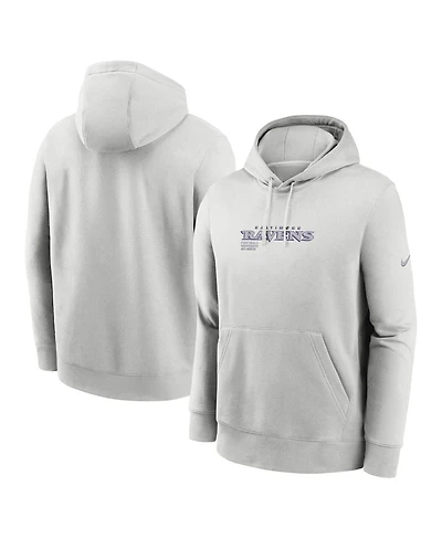 Nike Men's Gray Baltimore Ravens Edge Pack French Terry Club Pullover Hoodie