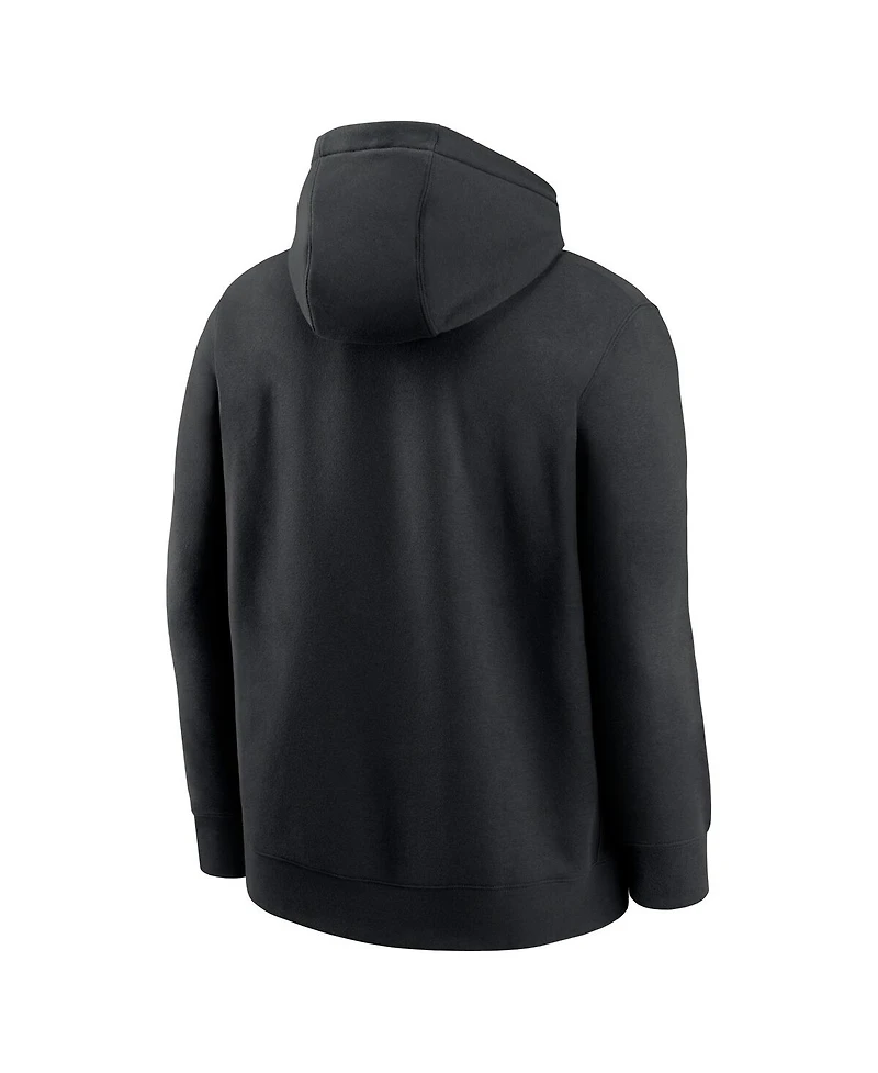 Nike Men's Black Pittsburgh Steelers Busted Play Club Fleece Pullover Hoodie