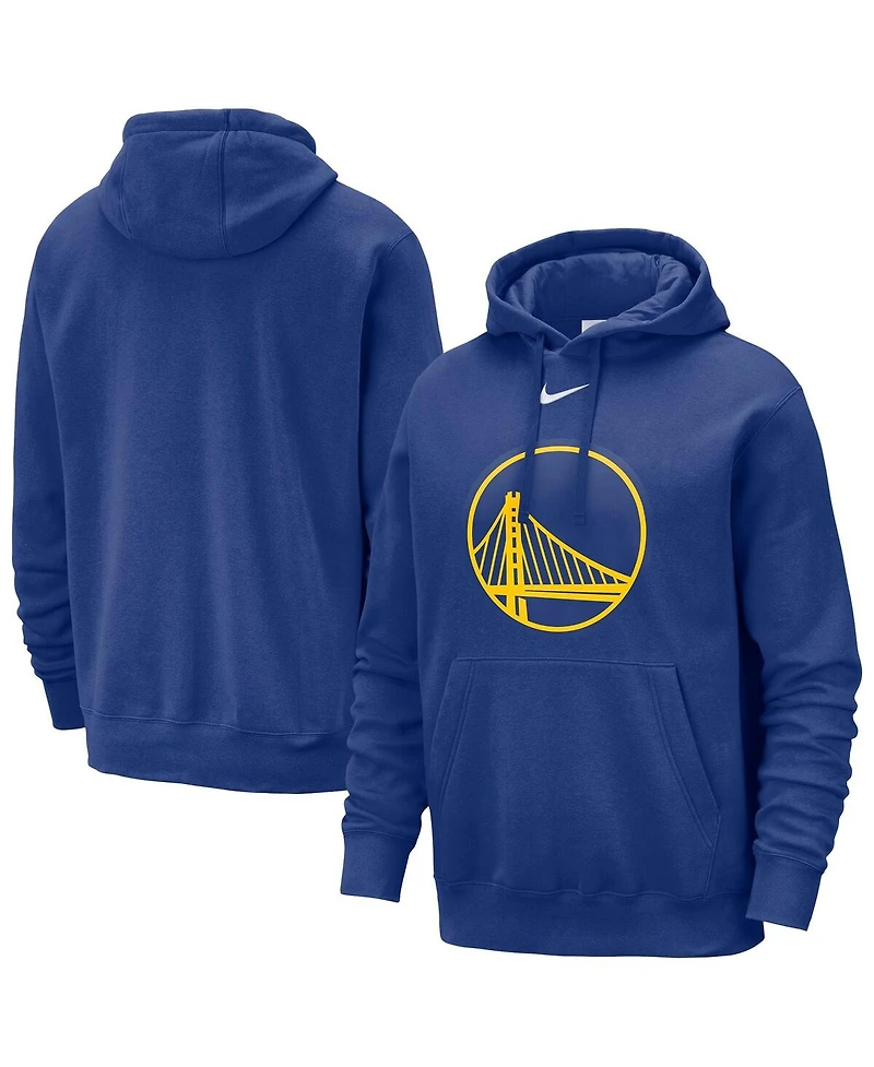 Nike Men's Royal Golden State Warriors Essential Logo Club Pullover Hoodie