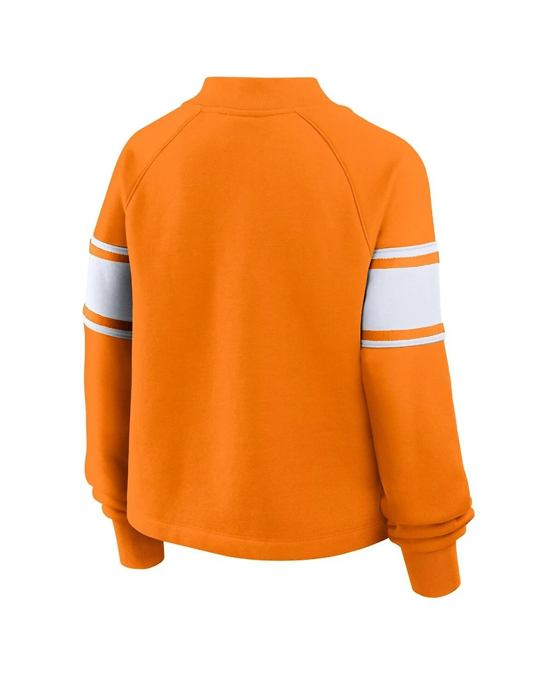 Fanatics Women's Tennessee Orange Volunteers Oversized Hometown Premium Punt Coverage Raglan Pullover Sweatshirt