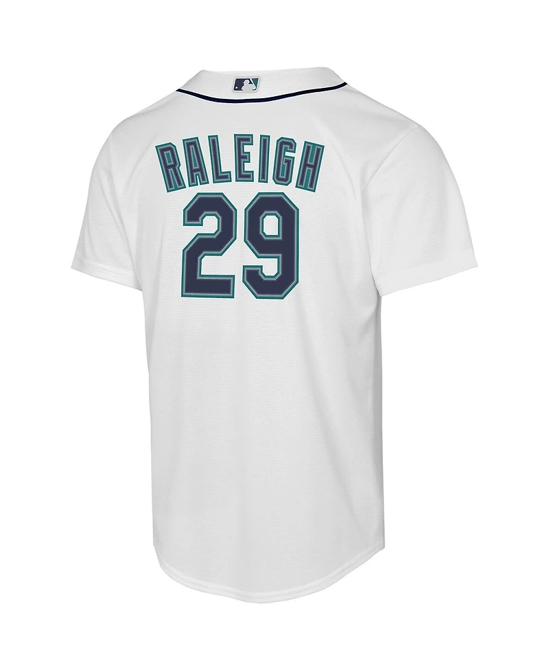 Nike Big Boys and Girls Cal Raleigh White Seattle Mariners Home Replica Jersey