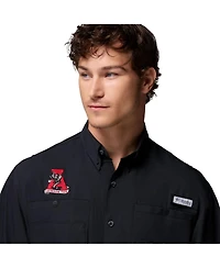 Columbia Men's Black Alabama Crimson Tide Tamiami Omni-Shade Button-Down Shirt