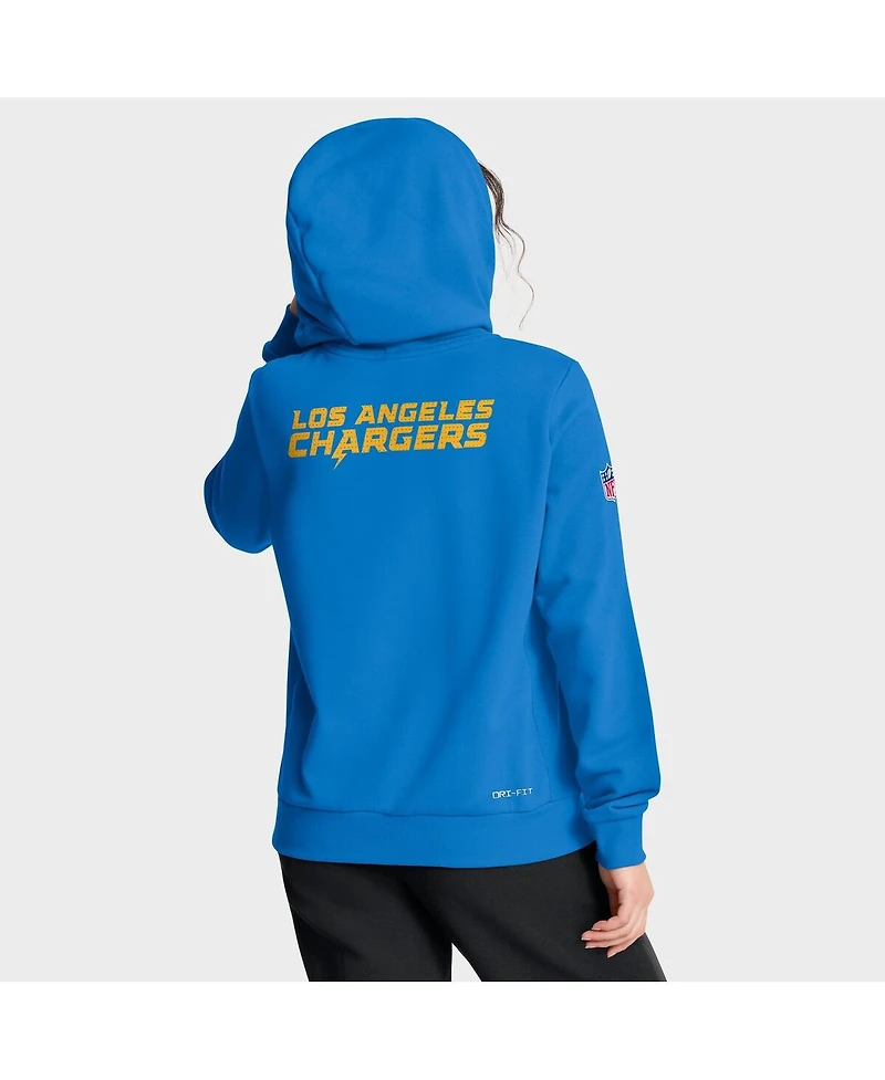 Nike Women's Powder Blue Los Angeles Chargers Sideline Standard Issue Initial Home Dri-fit Hoodie