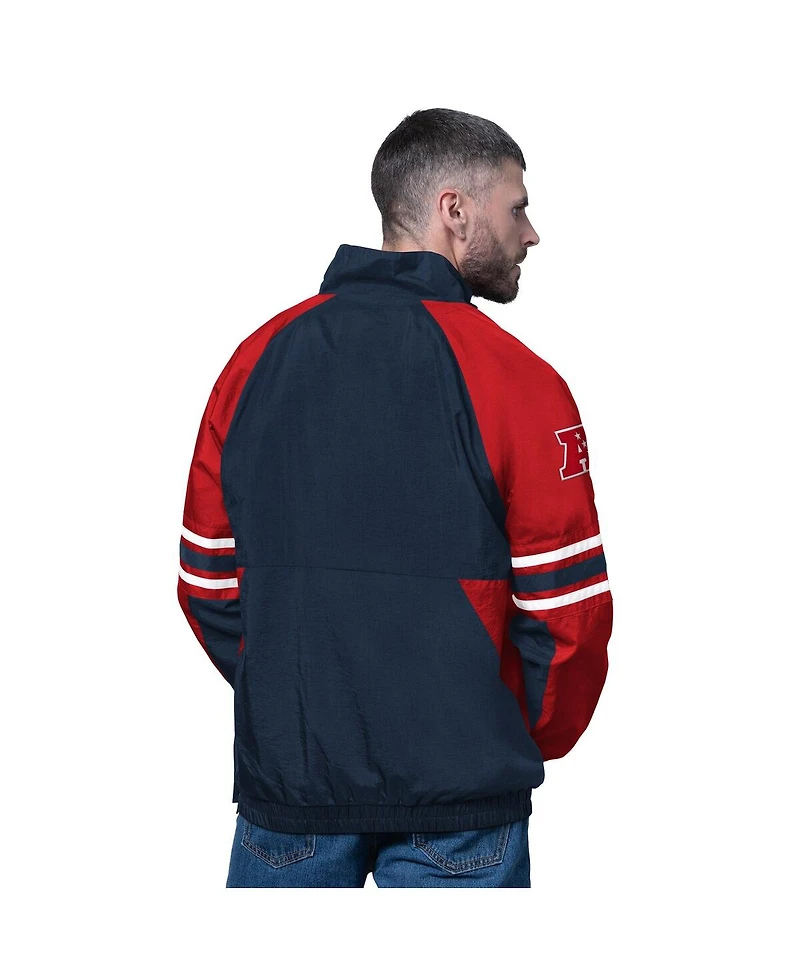 Starter Men's Navy New England Patriots Prospect Half-Zip Pullover Sweatshirt