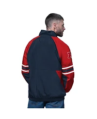Starter Men's Navy New England Patriots Prospect Half-Zip Pullover Sweatshirt